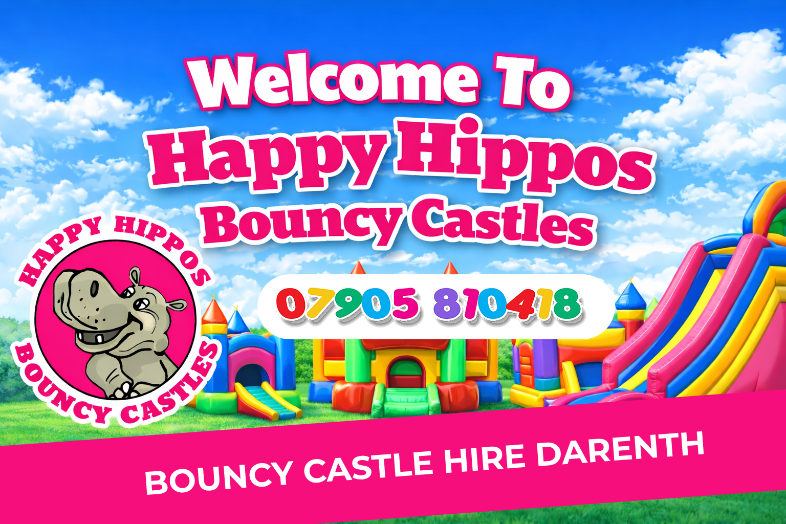 Bouncy Castle Hire Darenth DA2 Happy Hippos