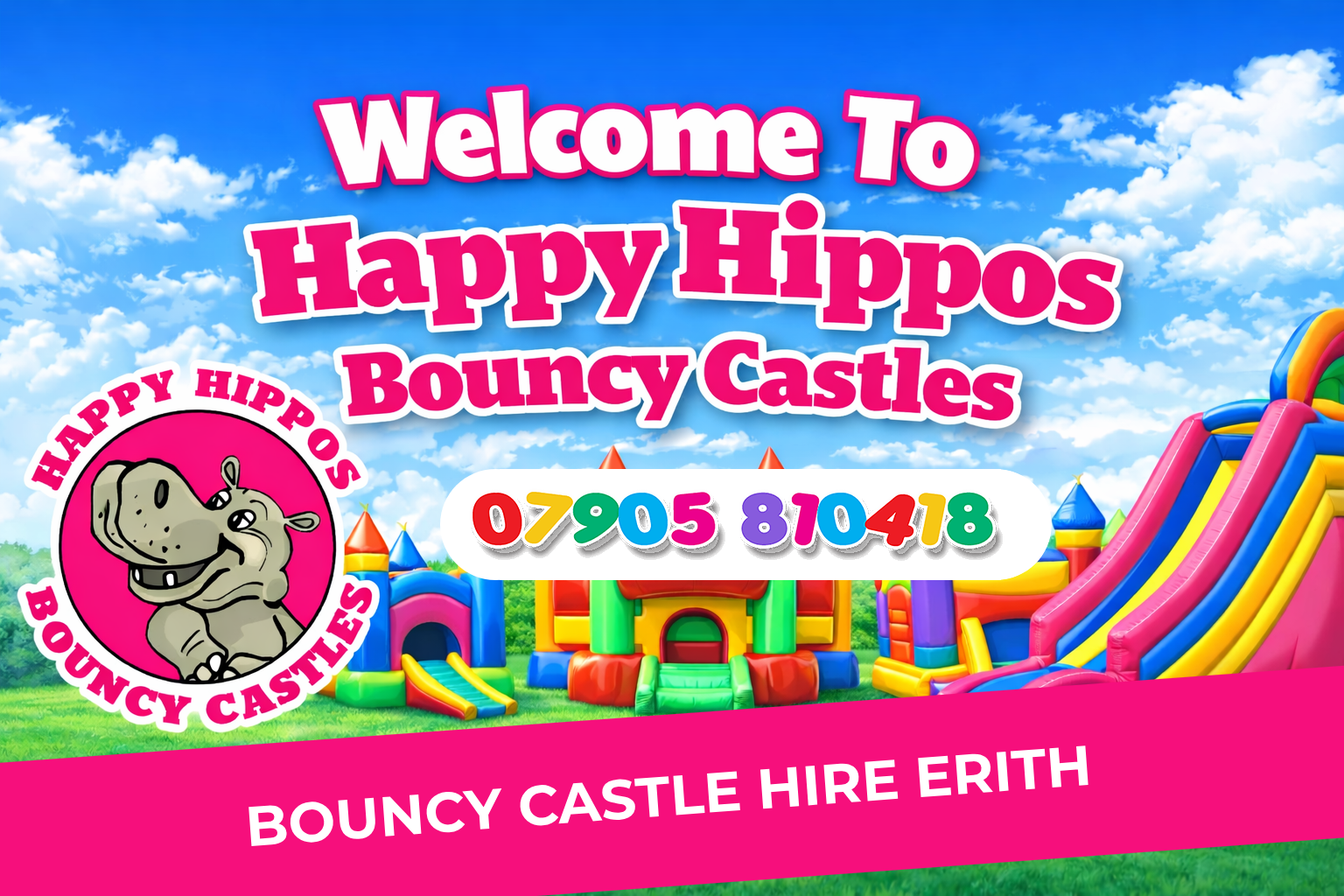 Bouncy Castle Hire Erith DA8 Happy Hippos