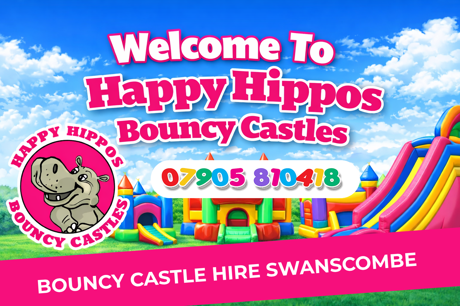 Bouncy Castle Hire Swanscombe DA10 Happy Hippos