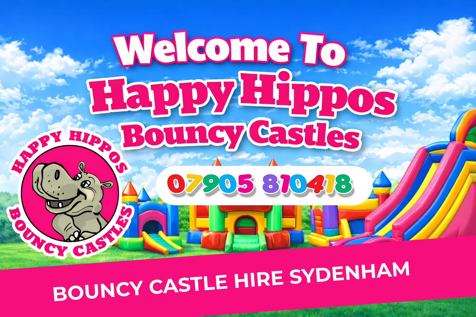 Bouncy Castle Hire Sydenham SE26 Happy Hippos